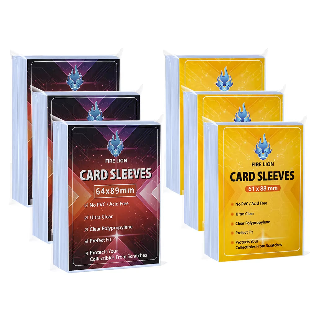 100Pcs-1000Pcs Card Sleeves, Perfect Fit Inner Card Sleeves,Trading Card Sleeve Compatible with MGT/TCG/YGO Gaming Cards