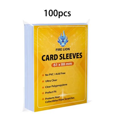 100Pcs-1000Pcs Card Sleeves, Perfect Fit Inner Card Sleeves,Trading Card Sleeve Compatible with MGT/TCG/YGO Gaming Cards